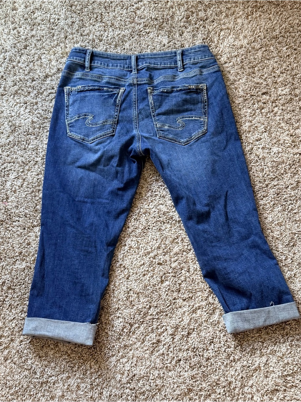 Silver Jeans Dark Blue Ankle Crop Jeans - Picture 3 of 4